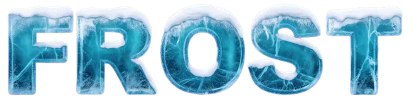 FROST in a glacier ice font